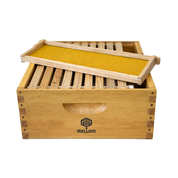 Mellivo Medium Honey Super with Frames - 10-Frame Langstroth Box