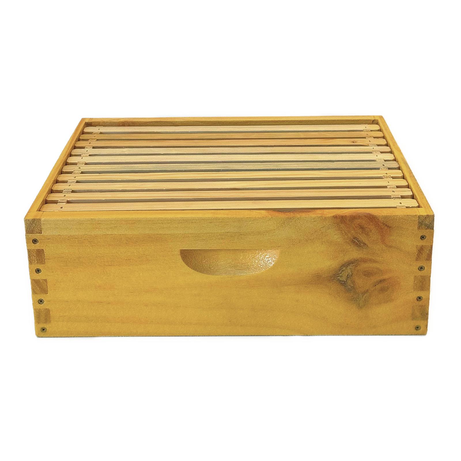 Mellivo Medium Honey Super with Frames - 10-Frame Langstroth Box