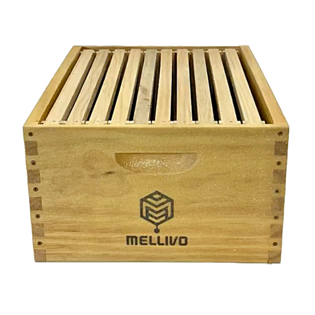 Mellivo Deep Brood Box Hive Body with Frames - 10-Frame Langstroth Box